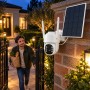 Wi-Fi камера видеонаблюдения с солнечной панелью, PTZ, 822X, Белый / Вайфай камера / Видеокамера для дома / Камера наблюдения