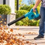 Аккумуляторная воздуходувка-пылесос BLOWER LY-4 2 в 1 для уборки листьев и мусора, 18 В, 3000 мАч, 98 м/с, с мешком