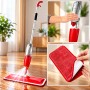 Швабра-пульверизатор SprayMop для ламінату та плитки з мікрофіброю і баком 350 мл, червона