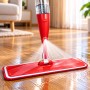 Швабра-пульверизатор SprayMop для ламінату та плитки з мікрофіброю і баком 350 мл, червона