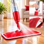 Швабра-пульверизатор SprayMop для ламінату та плитки з мікрофіброю і баком 350 мл, червона