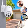 Вулична поворотна IP-камера відеоспостереження 4 МП Wi-Fi V380 Pro з нічним баченням до 30 м, датчиком руху, захистом IP66