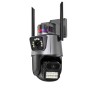 Вулична охоронна поворотна камера WI-FI камера V380-V21 8MP сирена