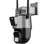 Вулична охоронна поворотна камера WI-FI камера V380-V21 8MP сирена