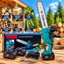 Акумуляторна ланцюгова пила Electric SAW 40-8 48 В із шиною 16 дюймів, двома акумуляторами та двома зарядними пристроями