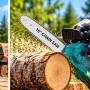 Акумуляторна ланцюгова пила Electric SAW 40-8 48 В із шиною 16 дюймів, двома акумуляторами та двома зарядними пристроями