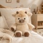 М'яка іграшка 40см, іграшка з імітацією бігу, Телятко, Бежевий / Дитяча плюшева іграшка / Іграшка м'яка дитяча