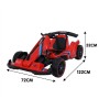 Дитячий електрокарт Samat F1 SMT-009 12 V 7 А·год 2x35 Вт з пультом і ременями Червоний