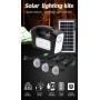 Багатофункціональний LED ліхтар GDLite GD-3 із сонячною панеллю, функцією повербанк, 3 лампочки