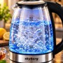 Електричний скляний чайник Skyberg SB-303 / Чайник 2 л, 1500 Вт, з підсвічуванням