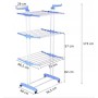 Багатоярусна сушарка для білизни, речей, одягу Garment rack with wheels складана