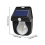 Ліхтар на сонячній батареї з датчиком руху Solar Wall Lamp COBA CL-118