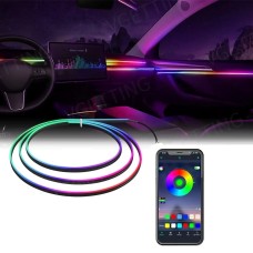 Підсвітка салону Ambient light Rgb, світлодіодна стрічка торпеди USB Bluetooth багатобарвна