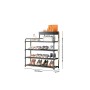 Стелаж для взуття Shoe rack BLACK Полиця для взуття-08-02, Метал, 60х18.5х78.5 см