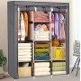 Складана каркасна тканинна шафа Storage Wardrobe 88130, шафа на три секції 130*45*175