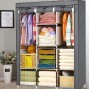 Складана каркасна тканинна шафа Storage Wardrobe 88130, шафа на три секції 130*45*175