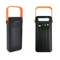 Power bank YM-635 40000mAh Solar Индикатор уровня заряда, для зарядки телефона с встроенными кабелями