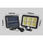 Вуличний ліхтар із датчиком руху Split Solar Wall Lamp на сонячній батареї nf-160c