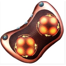 Массажная подушка MASSAGE PILLOW QY-8028 инфракрасный роликовий массажер для шеи и спины 8 массажных ролика