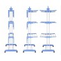 Многоярусная сушилка для белья, вещей, одежды Garment rack with wheels складная