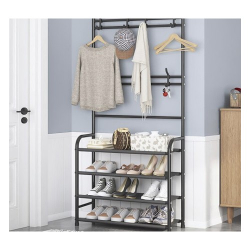 Універсальний вішак для одягу New simple floor clothes rack size 60X29.5X151 см Чорний
