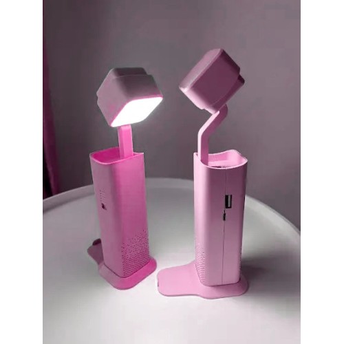 Настільна лампа-ліхтар Power Bank XANES. Рожевий і зелений