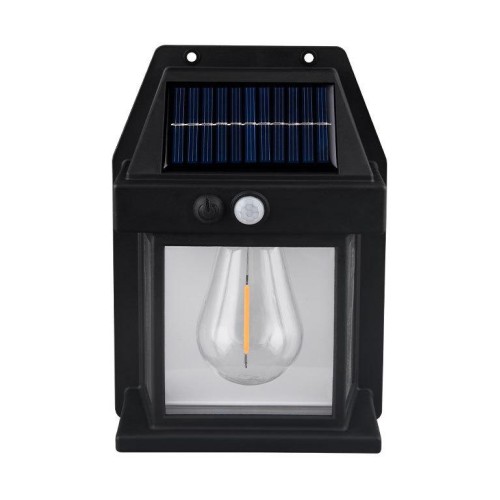 Вуличний світильник на сонячних батареях лампа фасадна ретро COBA BK-888 Чорна