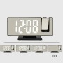 Часы настольные с проекцией времени на потолок с LED дисплеем и будильником