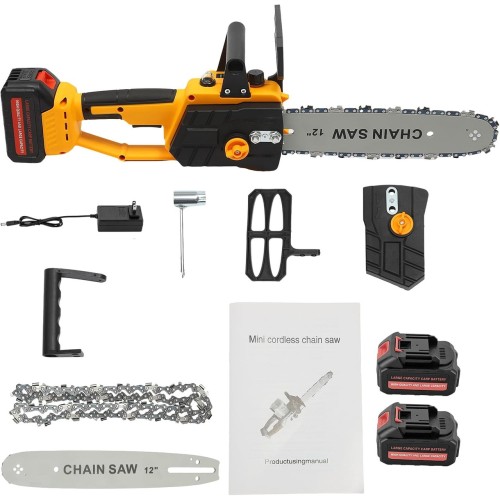 Акумуляторна ланцюгова пила в кейсі 12 inch Electric SAW YELLOW 1600 Вт 21V Li-Ion