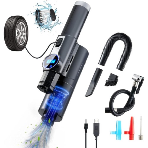 Пилосос автомобільний 4 в 1 Vacuum USB 120 Вт Потужний пилосос із компресором для авто LY-8018