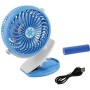 Портативний настільний мінівентилятор Moltis на прищіпці Mini Fan WX 6503 ABS-пластик Blue