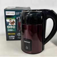 Електричний чайник Rainberg, 2200 Вт, 1.8 л, потужний чайник із неіржавкої сталі RB-2300 червоний