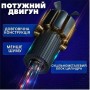 Автомобильный компрессор 12 вольт с фонарем и насадками для закачки шин, насос в машину от прикуривателя